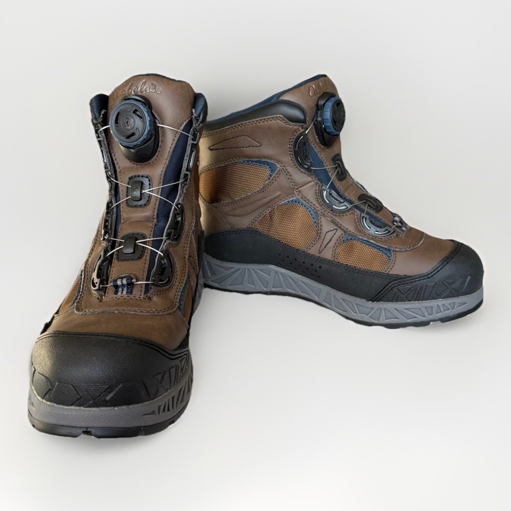 Cabela's BOA Hunting Boots Vibram Ice Studded Waterproof Brown Men's Size 8